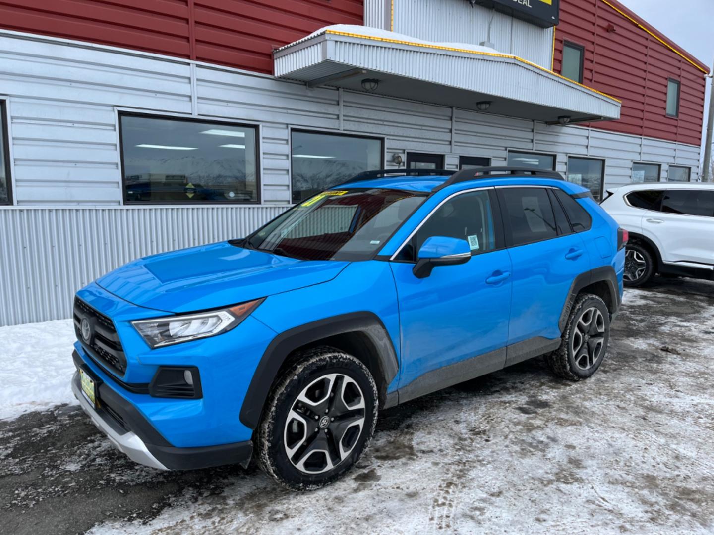 2021 Blue Toyota RAV4 Adventure AWD (2T3J1RFV7MW) with an 2.5L L4 DOHC 16V engine, 8A transmission, located at 1960 Industrial Drive, Wasilla, 99654, (907) 274-2277, 61.573475, -149.400146 - Photo#0